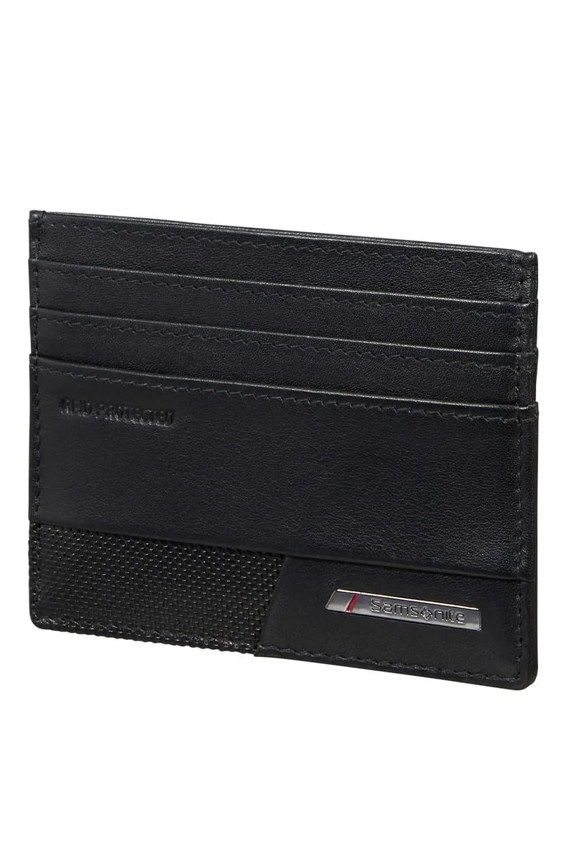 Samsonite PRO-DLX 6 SLG Men's Black Leather Card Holder Wallet