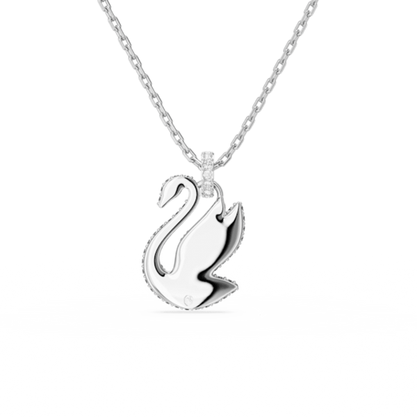 Swarovski Swarovski Iconic Swan Necklace Swan, Medium, Blue, Rhodium p