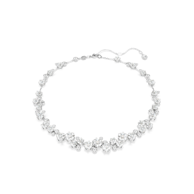 Swarovski Constella Necklace Round Cut White Rhodium Plated