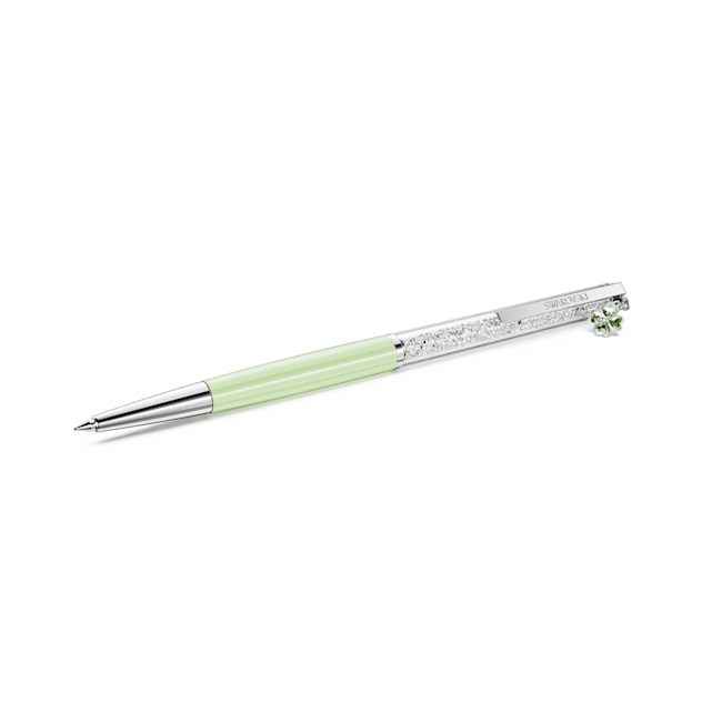 Swarovski Crystalline Ballpoint Pen Clover Green Green Lacquered Chrome Plated