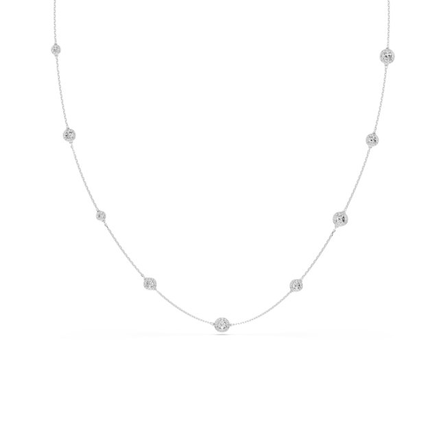 Swarovski Una Angelic Necklace Strandage Round Cut White Rhodium Plated