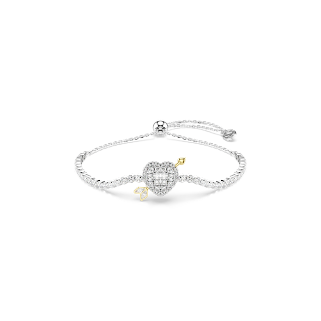 Swarovski Idyllia Bracelet Mixed Cuts Heart With Arrow White Rhodium Plated