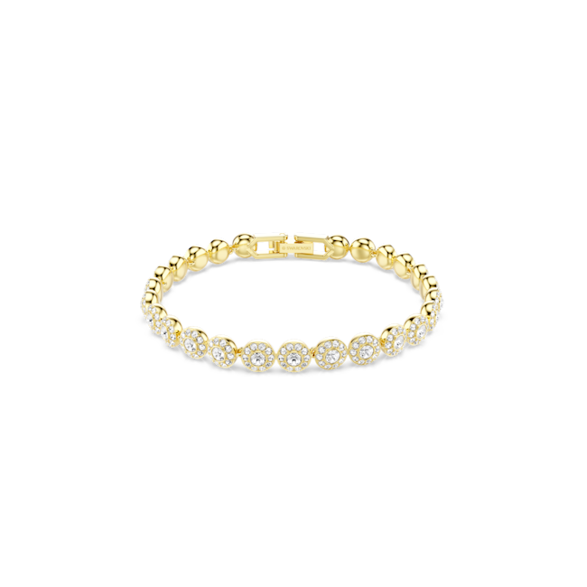 Swarovski Una Angelic Bracelet Round Cut White Gold-Tone Plated
