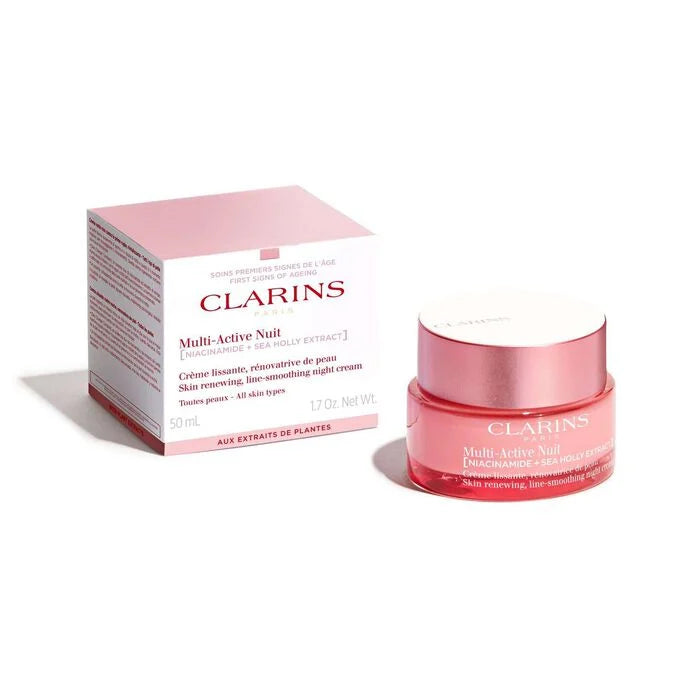 Clarins Multi-Active Night Cream All Skin Types (Niacinamide + Sea Holly Extract) 50ml