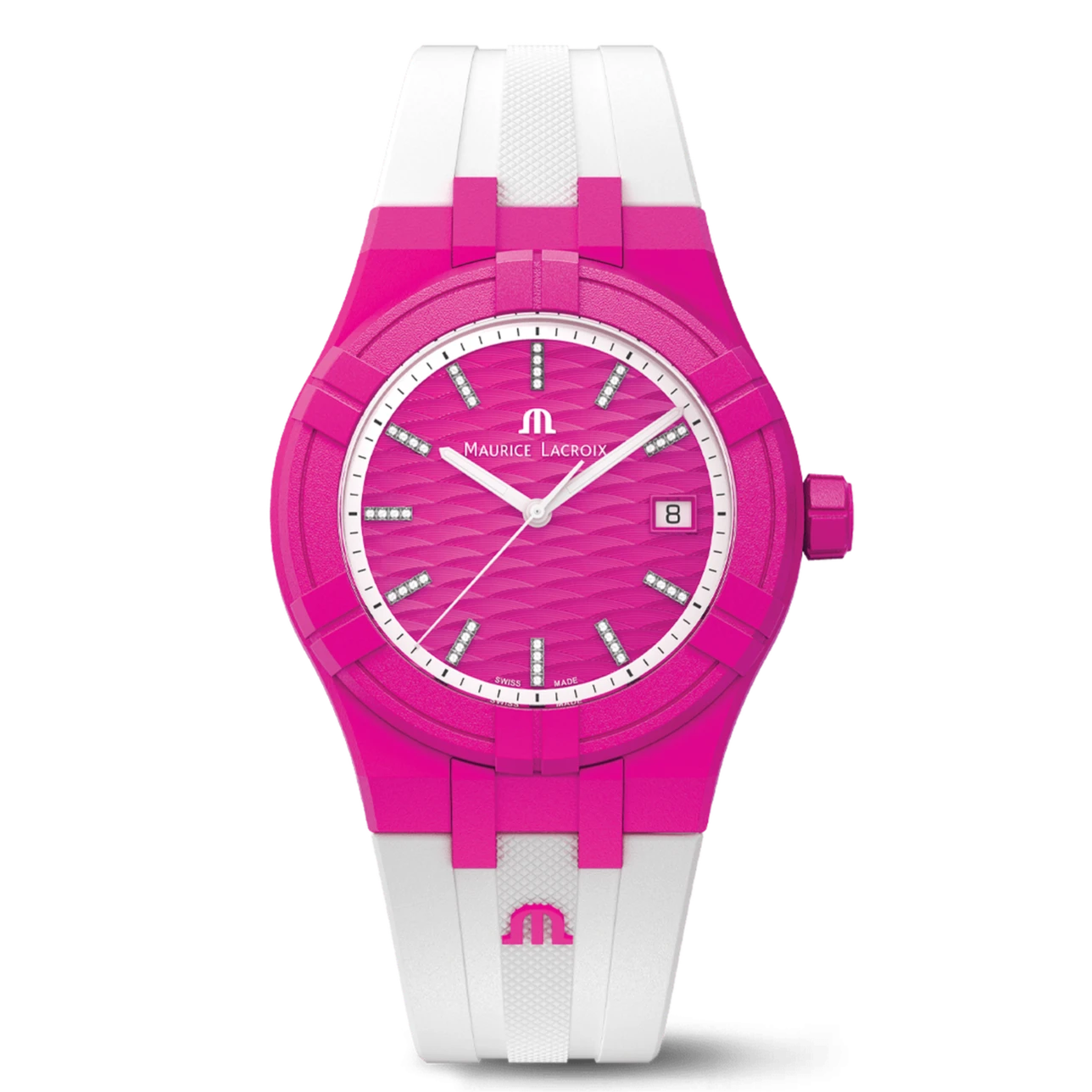 Maurice Lacroix Aikon Tide Quartz 40 mm Pink & White Watch
