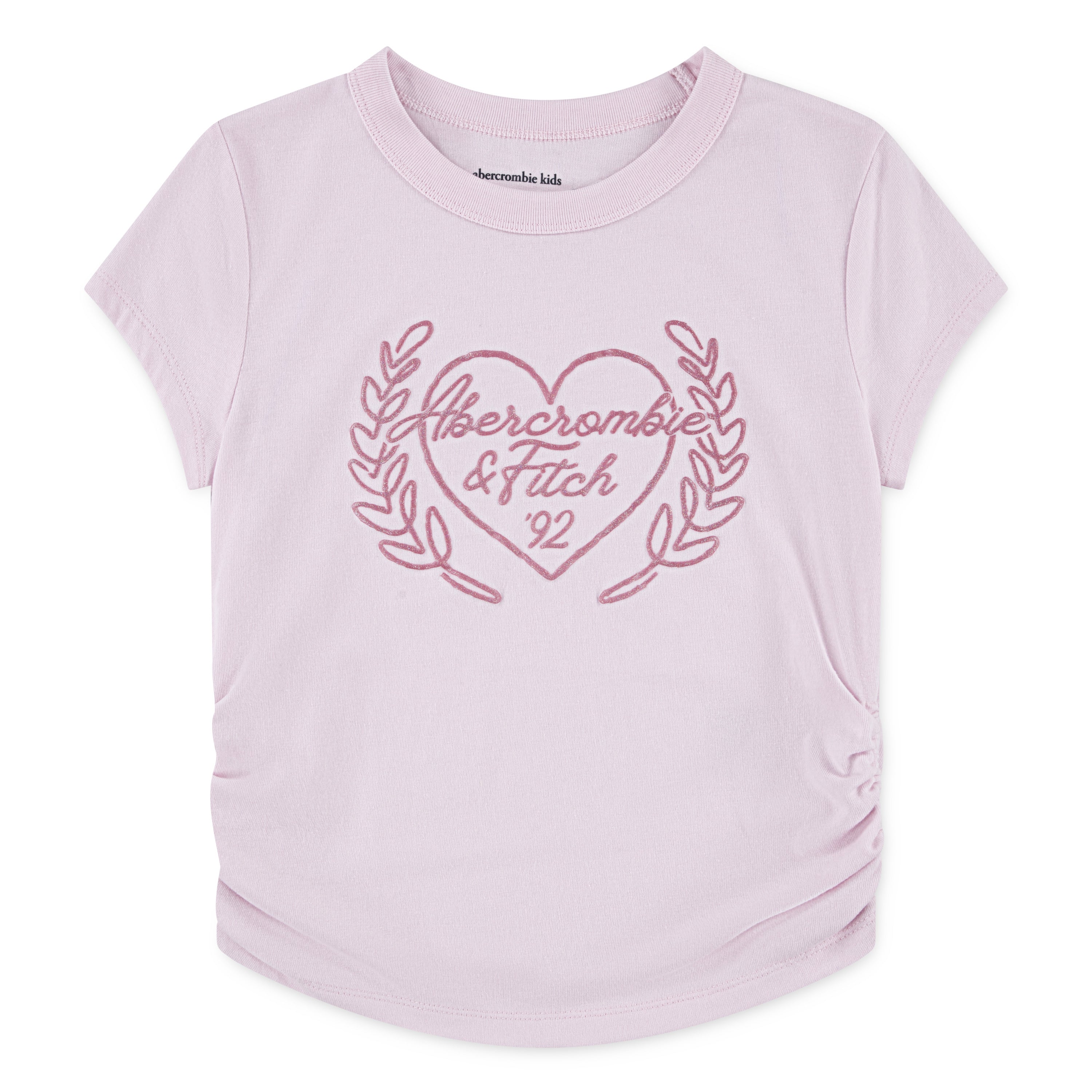 A fresh take on a classic closet staple, this soft jersey tee features trendy side-cinching and heritage-inspired graphics.