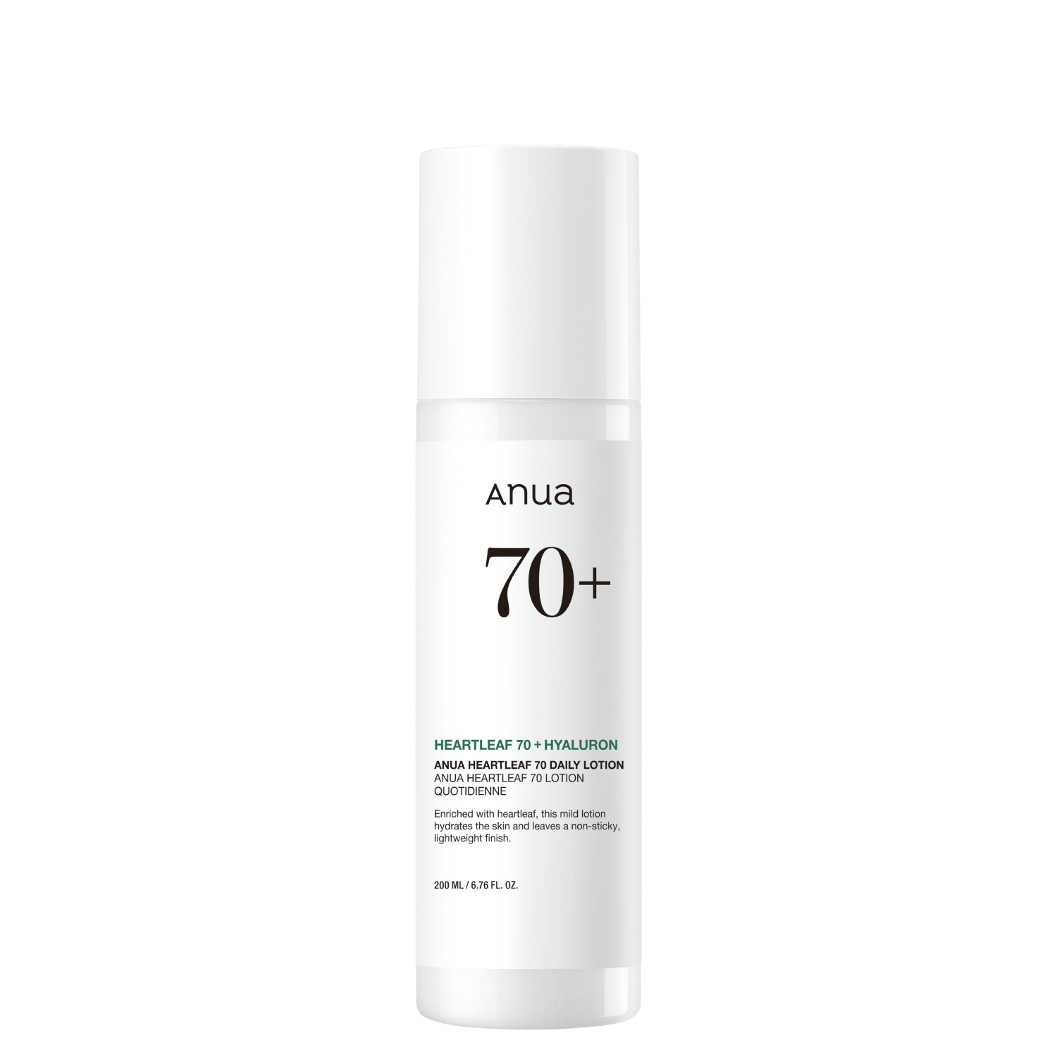 Anua Heartleaf 70 Hyaluron Daily Lotion 200ml lightweight hydrating lotion for soothing and balanced skin – Exclusive Online