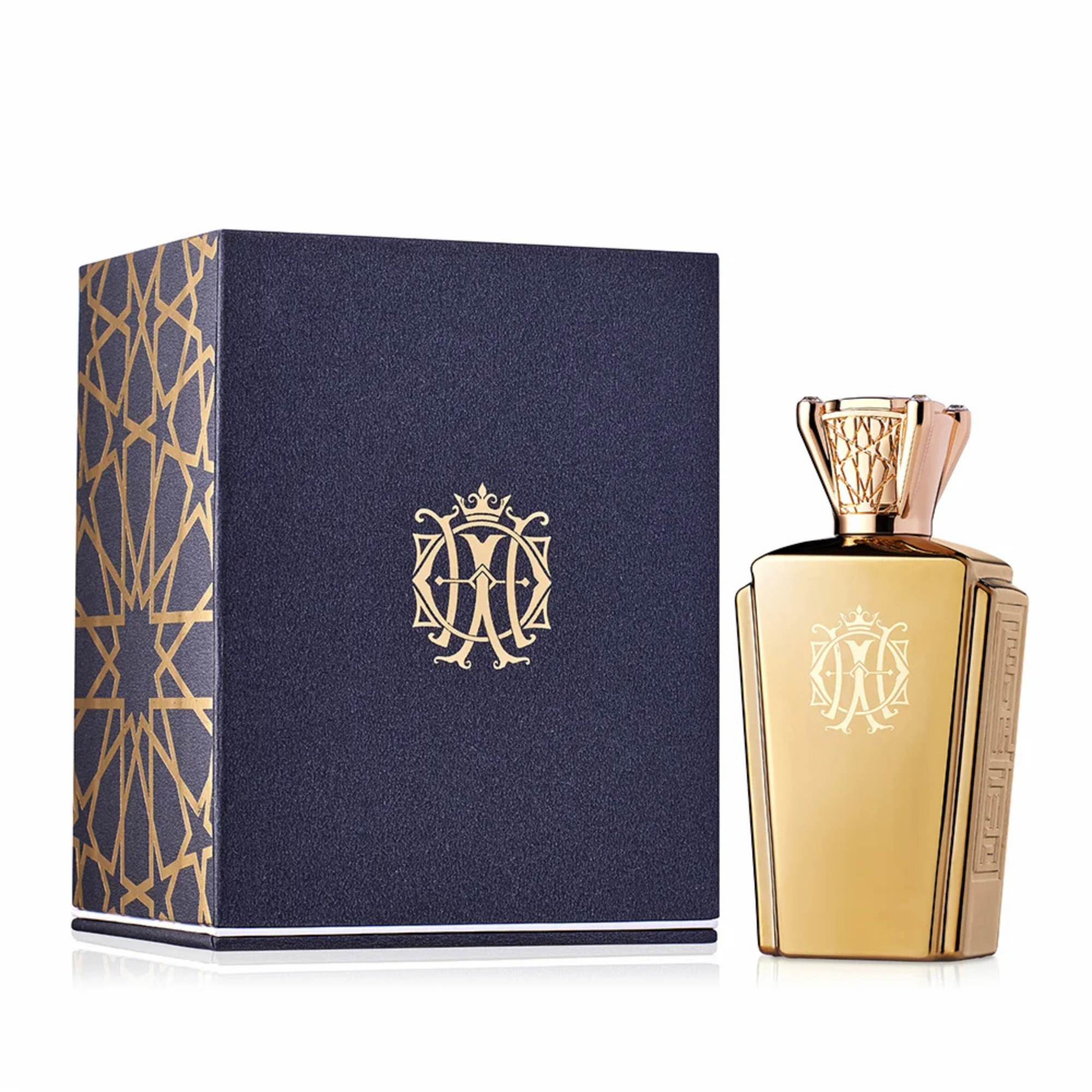 Attar Al Has Golden Ice Eau De Parfum gold-tone unisex fragrance bottle with box