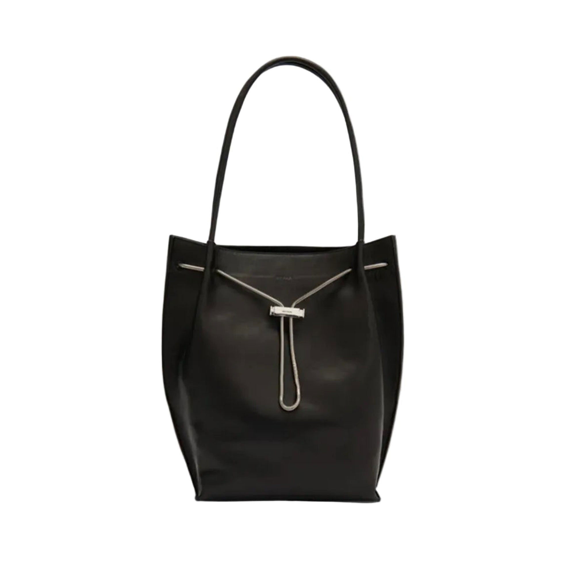 By Far Women's Kayla Black Lambskin Leather Shoulder Bag
