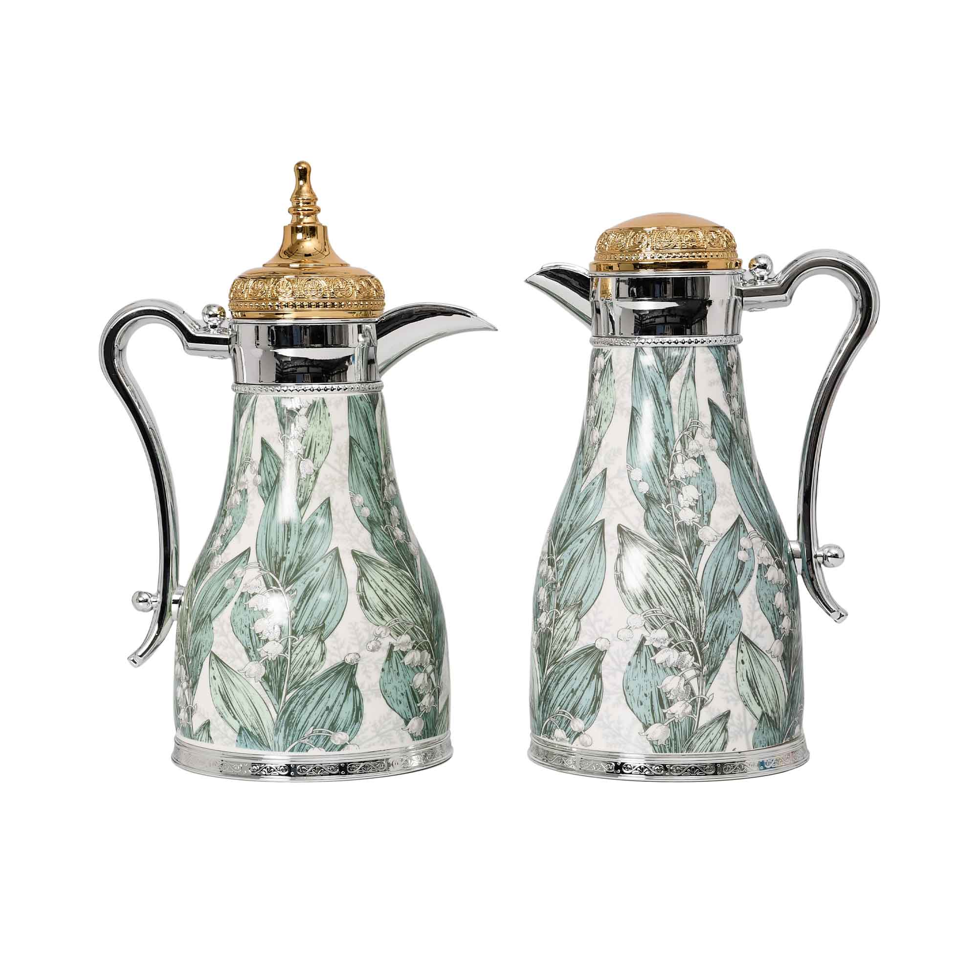 Casa Blu Imperial Botanical Elegance Flask Arabic Coffee & Tea Flask Set (2pc)