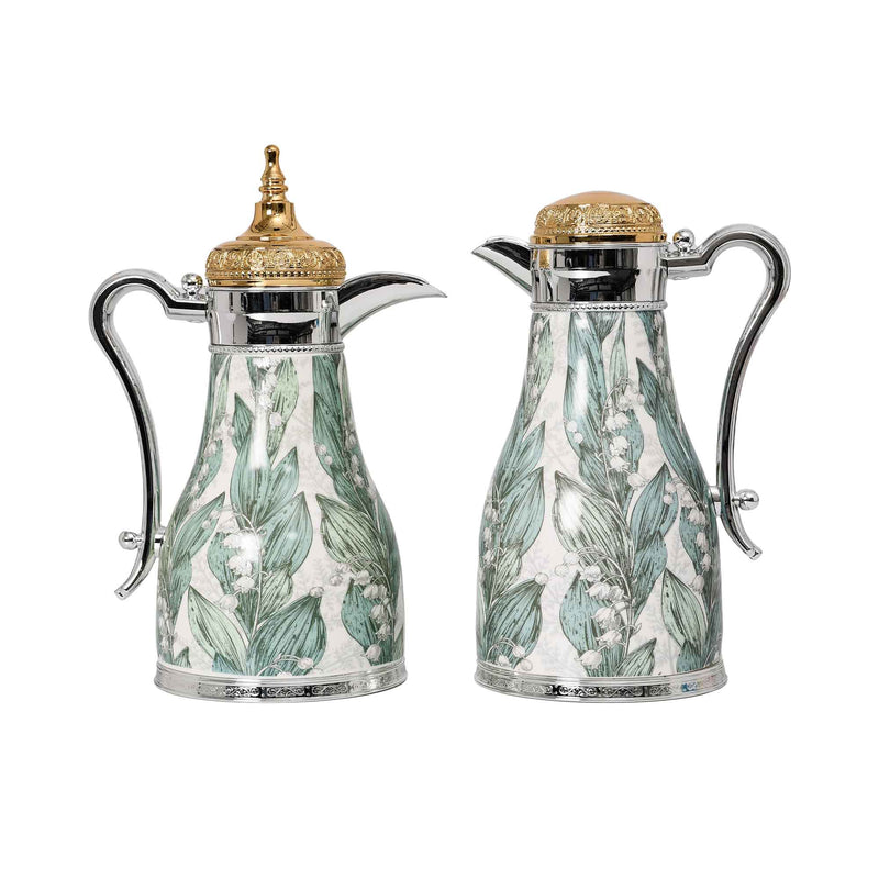 Casa Blu Imperial Botanical Elegance Flask Arabic Coffee & Tea Flask Set (2pc)