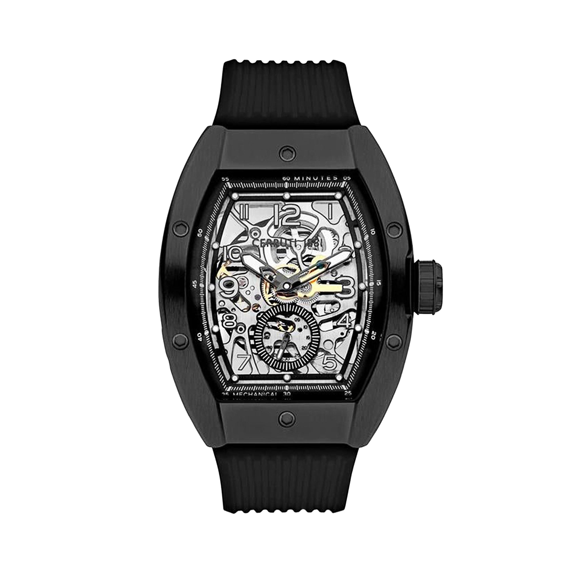 Cerruti 1881 Ovaro Men's Black Silicon Strap Watch