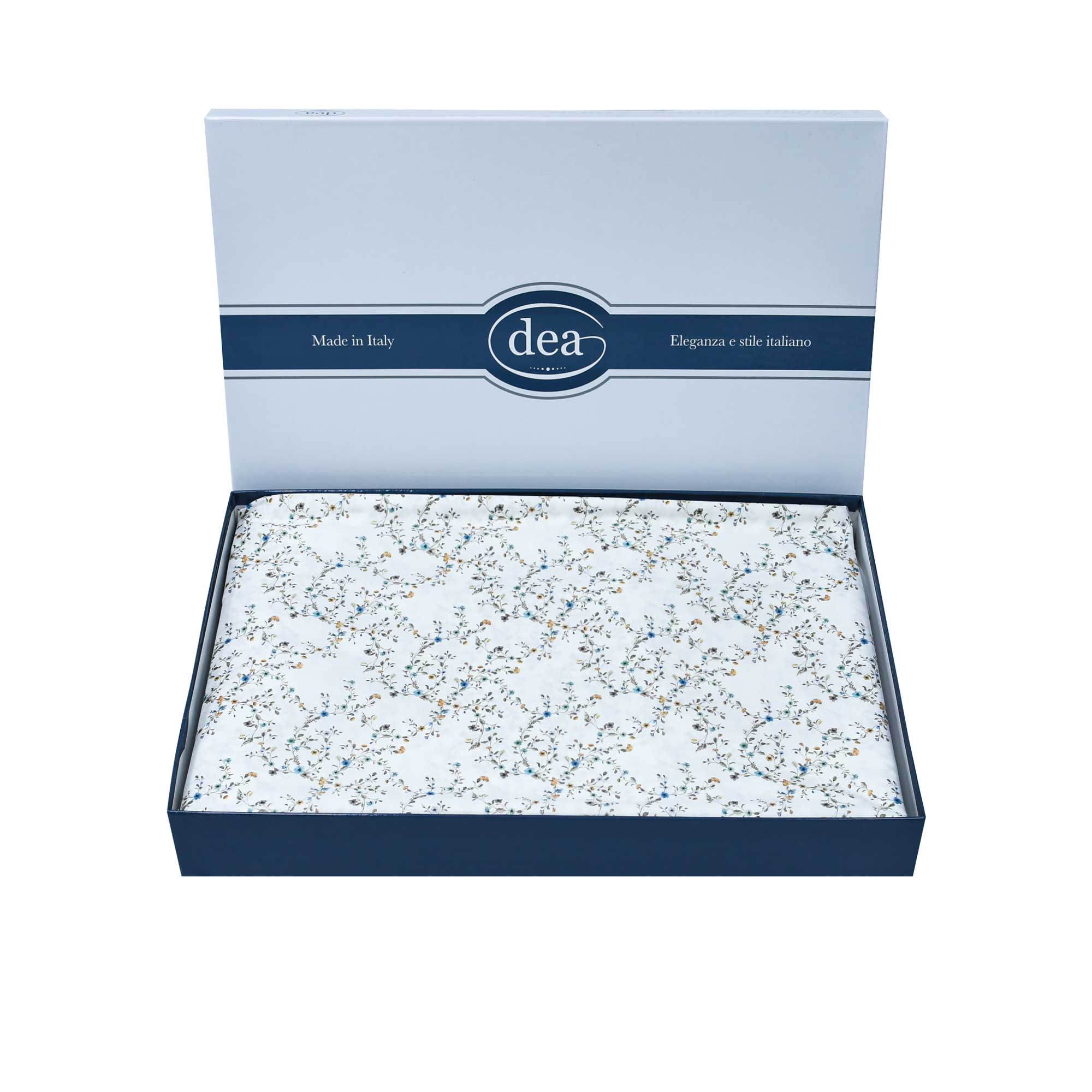 DEA Corolla Percale Print Duvet Cover Set – 260x240 cm – Italian Floral Design | Premium Cotton Bedding