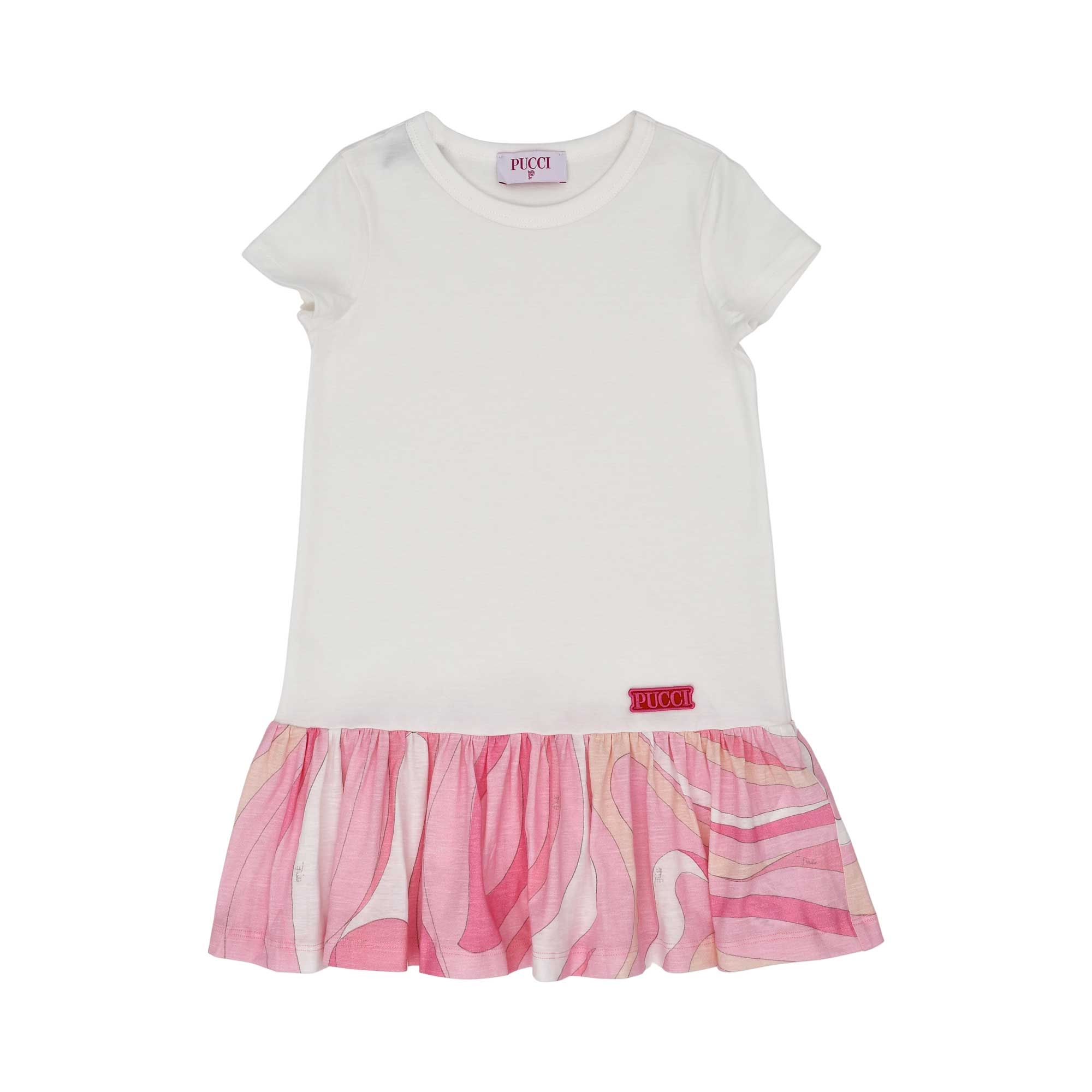 Emilio Pucci Kids Girl's Ivory T-Shirt Dress