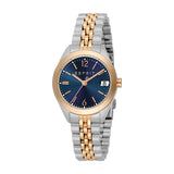 Esprit Madison ll Women's Blue Dial Silver Rose Gold Watch