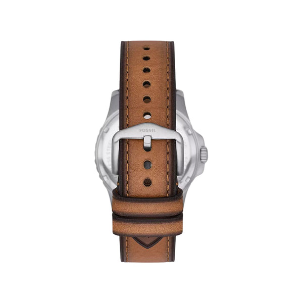Fossil FS5946 Blue Dive Three-Hand Date Tan LiteHide™ Leather Watch Fossil Men main image 4