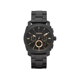 Fossil Men's Machine Mid-Size Chronograph Black Stainless Steel Watch