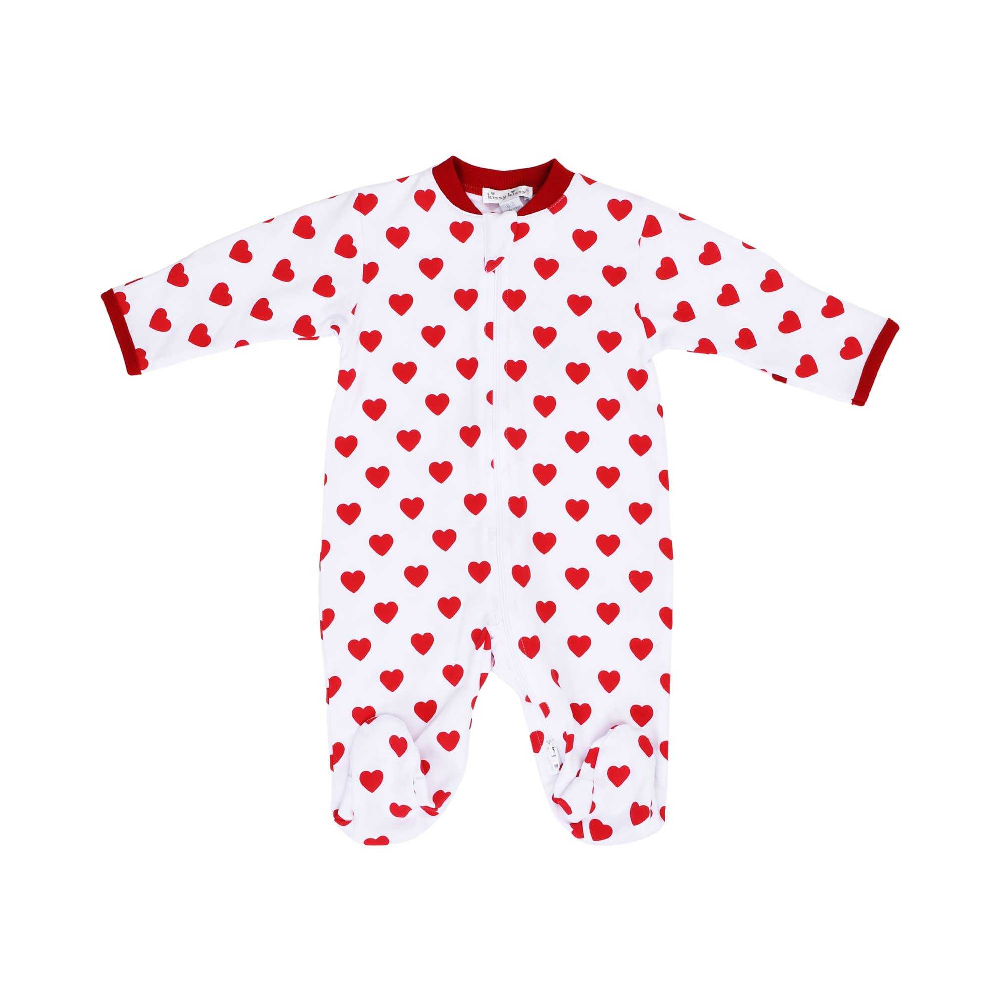 Kissy Kissy Kids New Born Girl's Red Sleepsuit