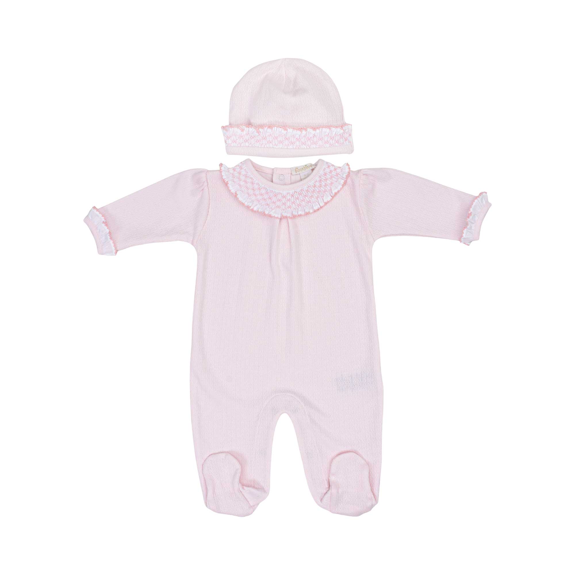 Kissy Kissy New Born Girl's Sleepsuit with Ruffled Collar