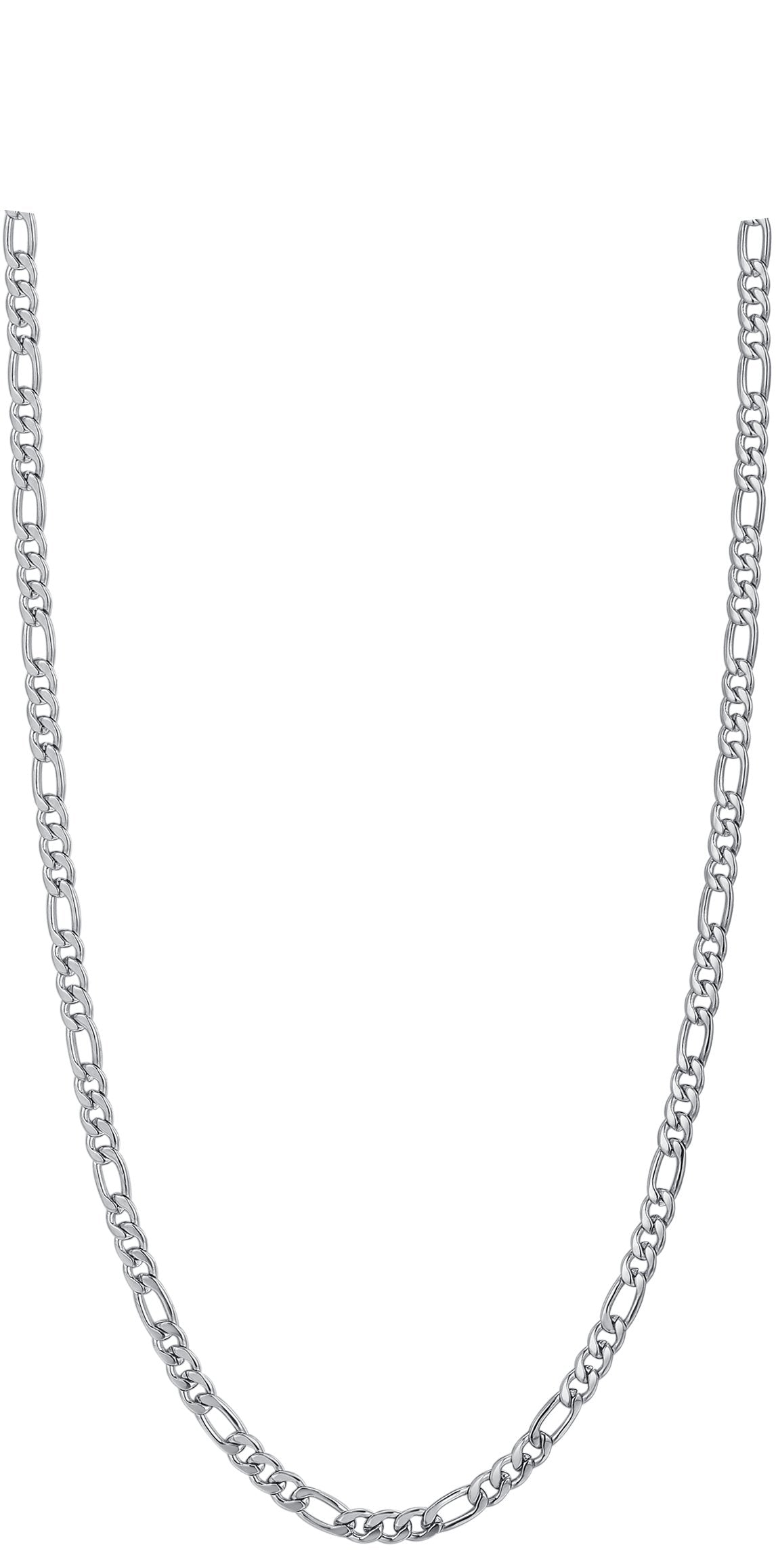 Luca Barra men's silver steel chain necklace — Now Available Online