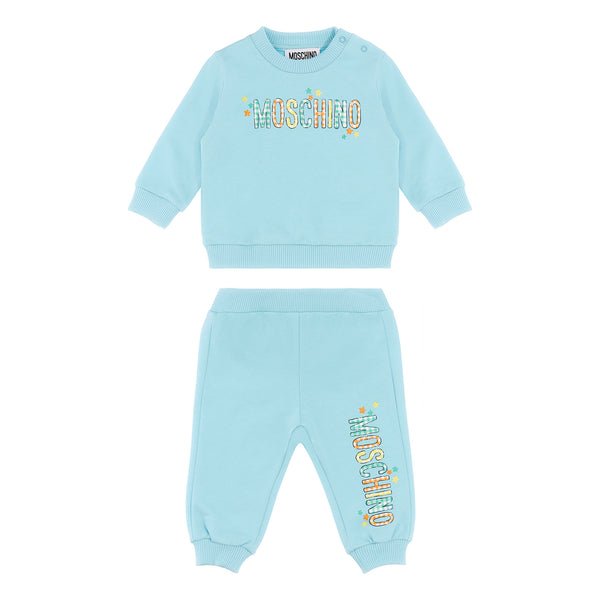 Moschino Kids Babies Cloud Jogging Suit – Blue Salon
