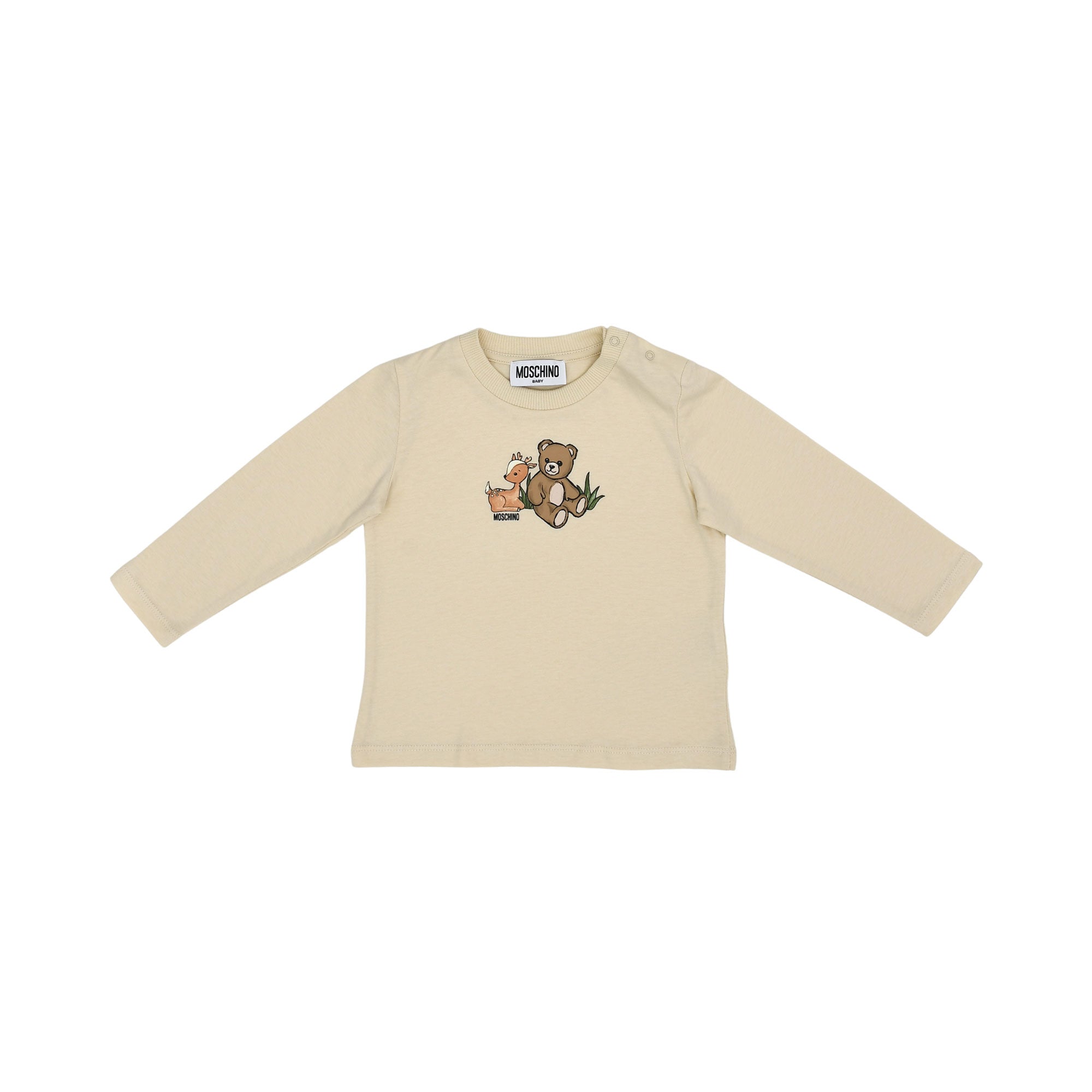 Moschino Kids Baby Boy's Beige Long Sleeve T-shirt