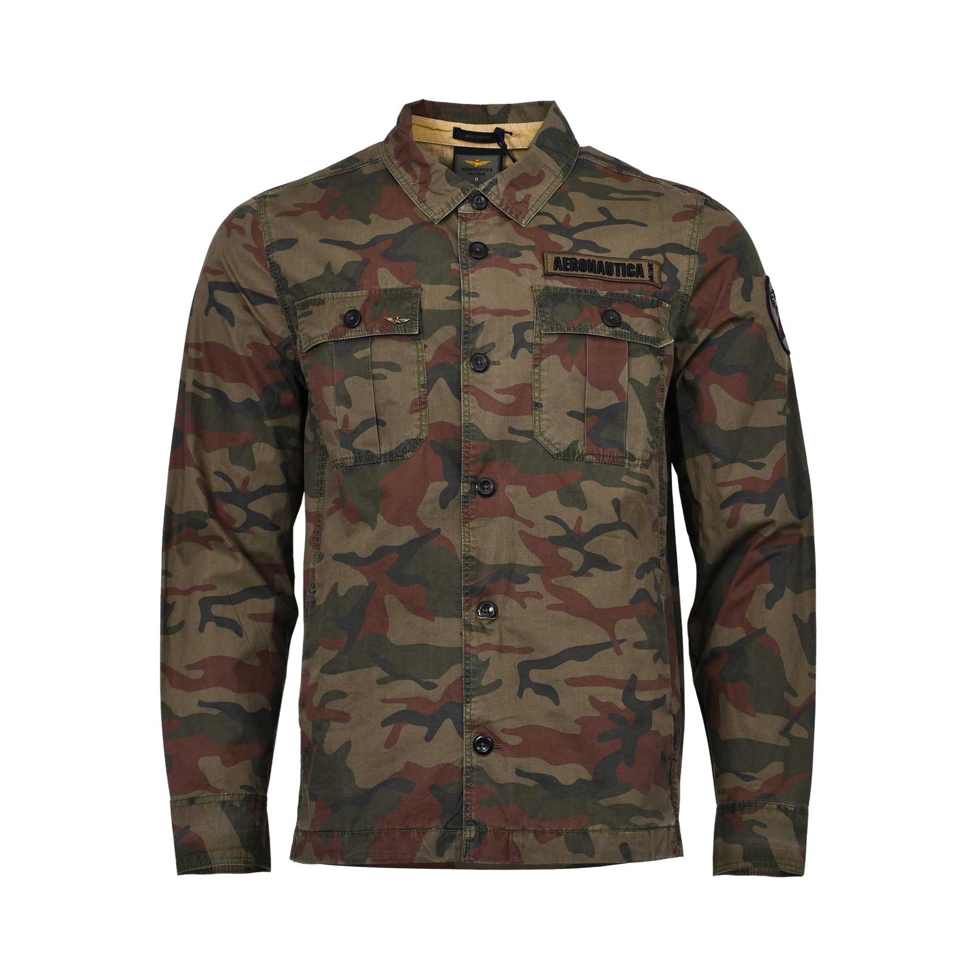 Aeronautica Militare Men's Military Olive Shirt
