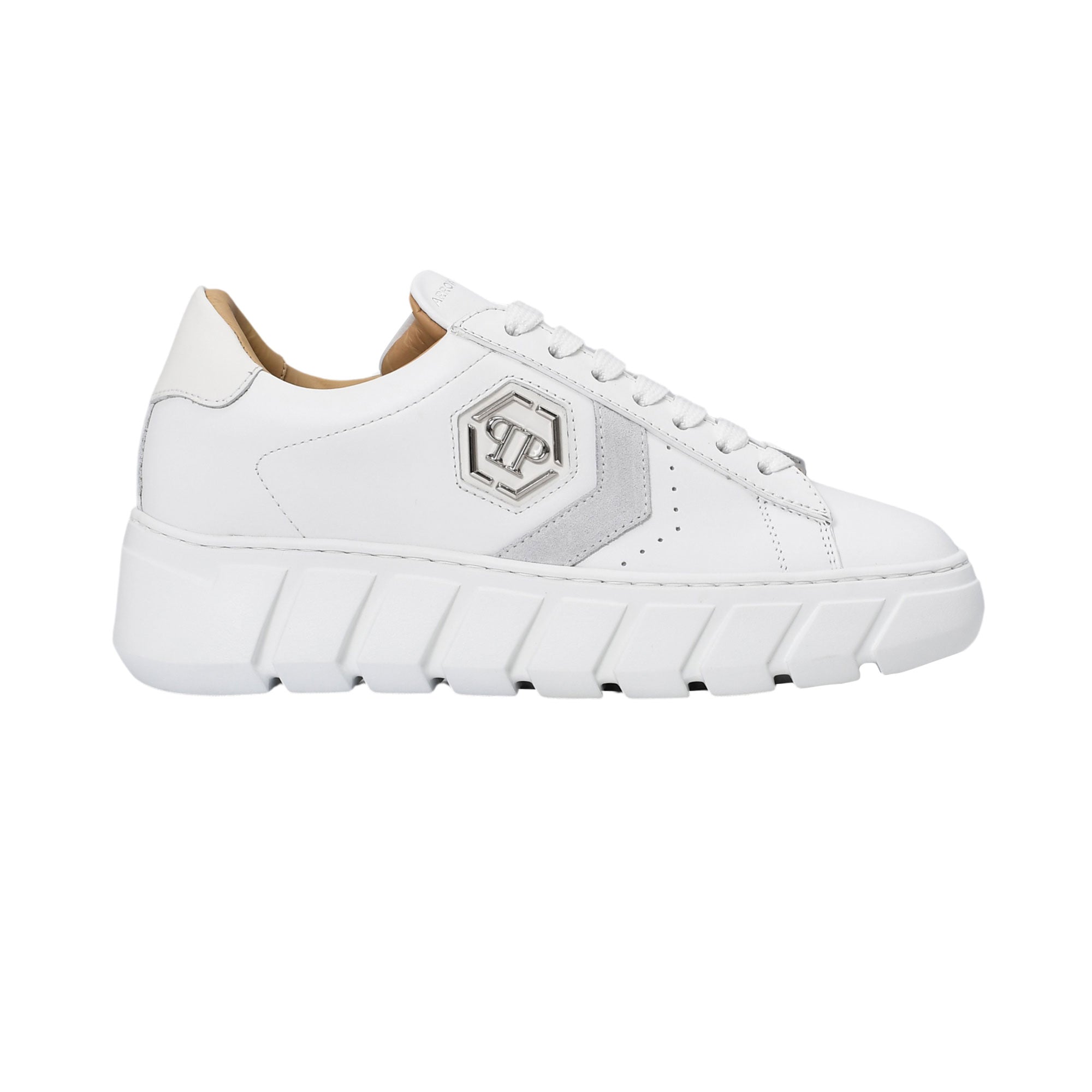 Philipp Plein Women's White & Silver Low-Top Sneakers