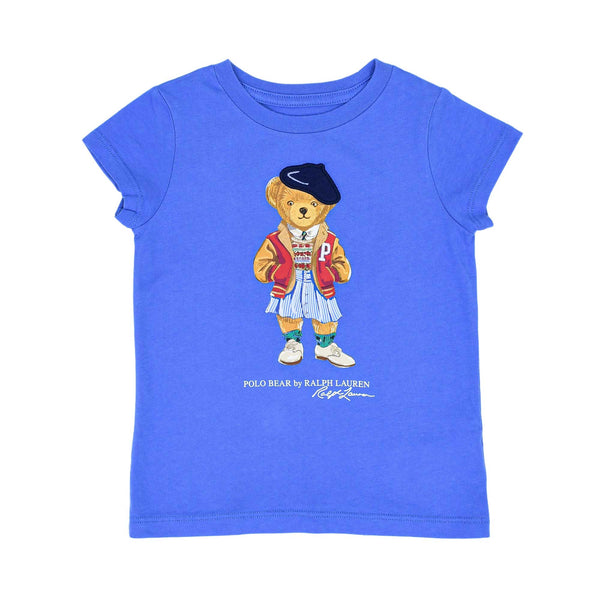 Polo Ralph Lauren Kids Girls' Polo Bear Graphic T-Shirt – Blue Salon
