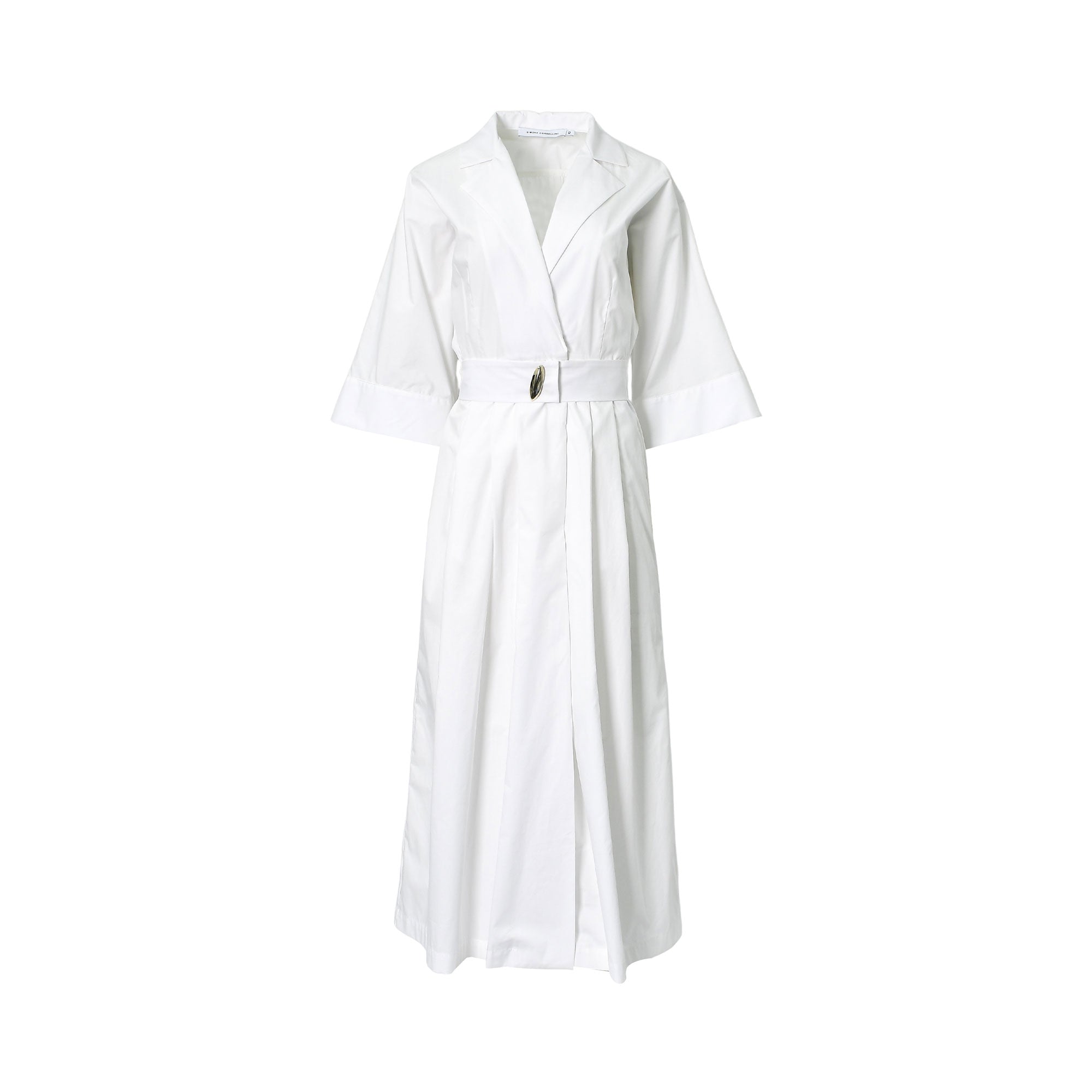Simona Corsellini Women's Belted Cotton-Blend Midi Dress