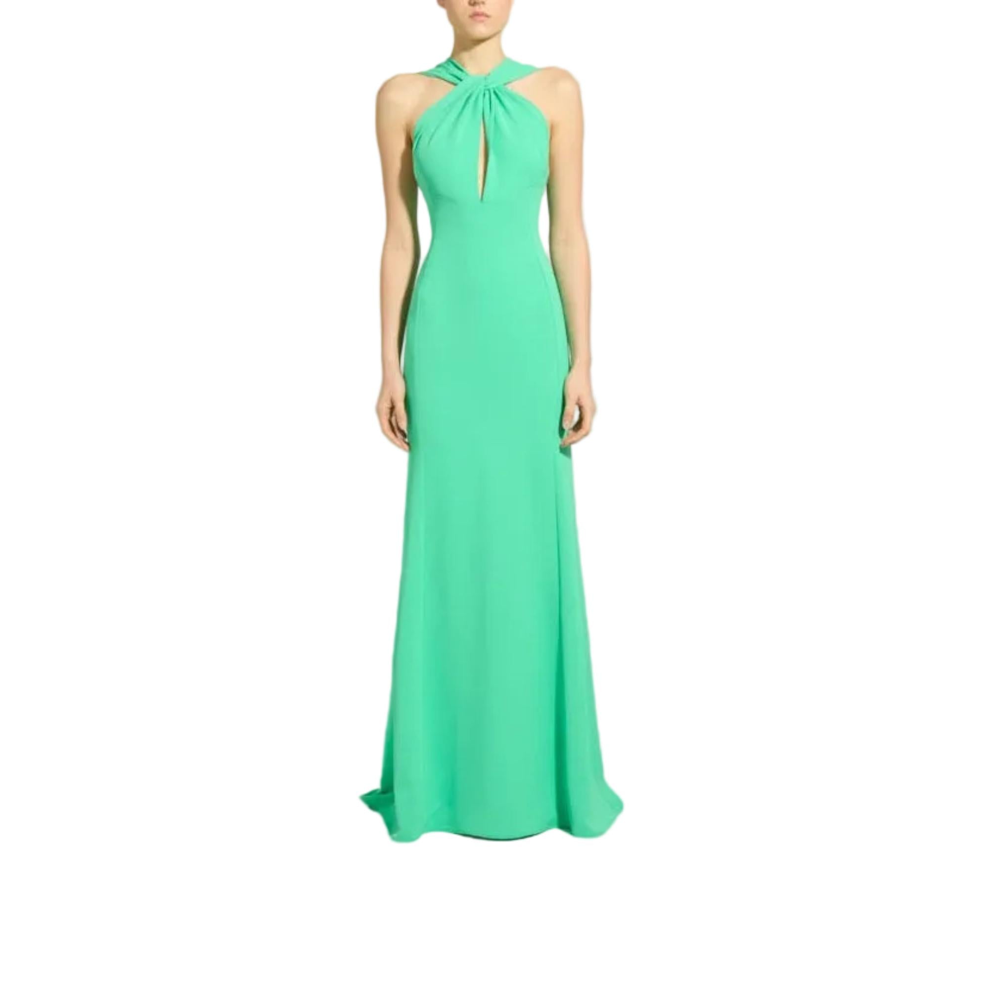 Zuhair Murad Women's Twist-Neck Cady Maxi Gown