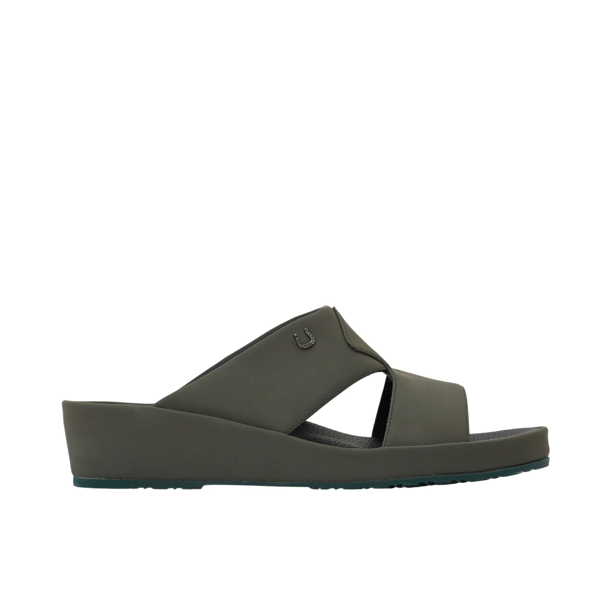 Side profile view highlighting the unique pixelated texture on the straps and chunky sole.