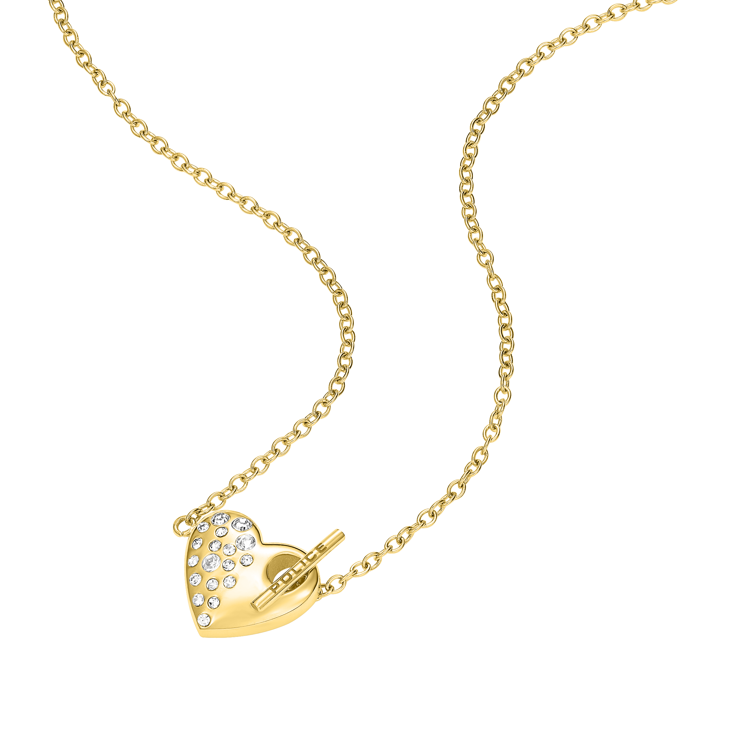 Police Heartstone Gold Heart Pendant – Shop Online at Blue Salon Qatar