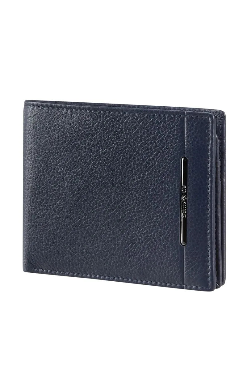 محفظة Samsonite ELUXE SLG Men's Navy Leather Wallet