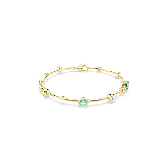 Swarovski Constella Bracelet in Green and Clear Crystals, Gold-Tone Plated – Available Online in Qatar & GCC