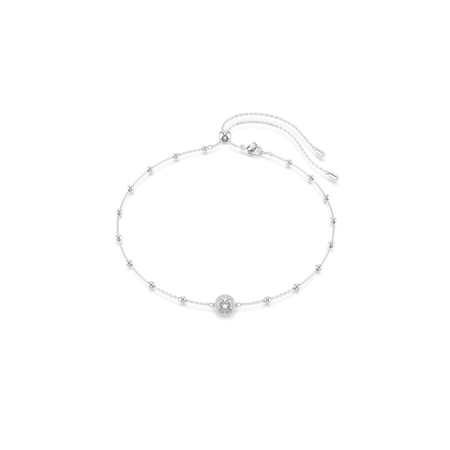 Swarovski Una Angelic Double-Sided Round Cut Necklace in Rhodium – Shop Online in Qatar & GCC
