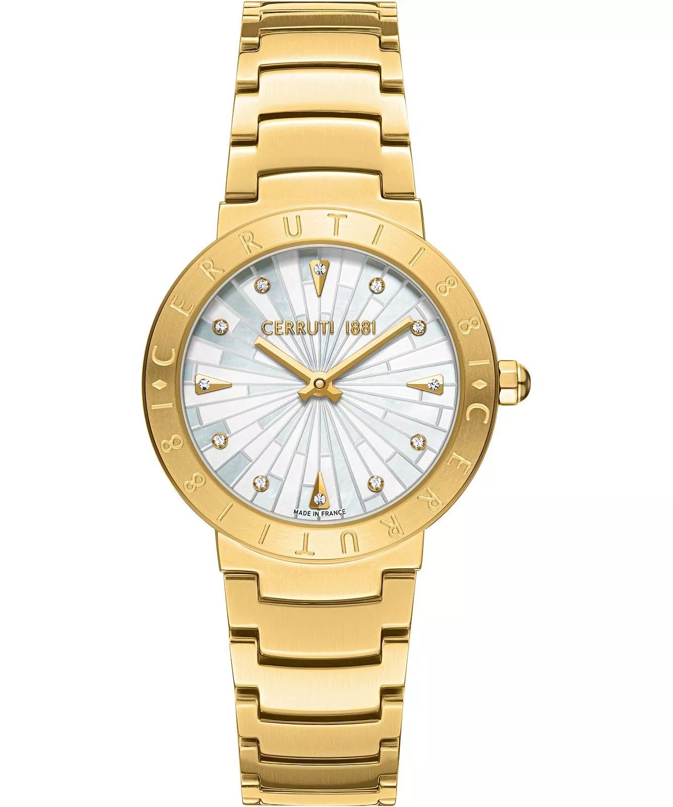 Cerruti 1881 Filiano Women's White MOP Dial Gold Stainless steel Watch CIWLG0073802