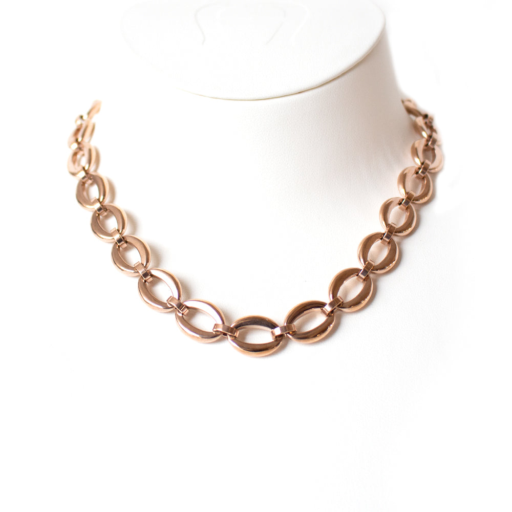 Esprit Necklace Rosegold Oval Shape Chain Glossy Finish