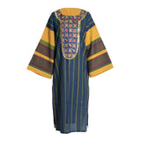 Fahm Women's Blue & Yellow Dress  Free Size