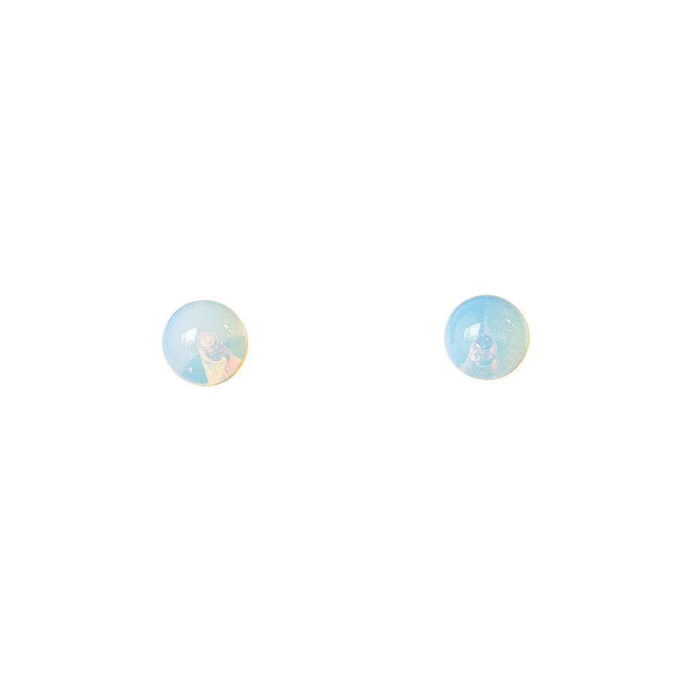 Fossil Ladies Earrings Stainless Steel With Synthetic Pearl - Blue Salon