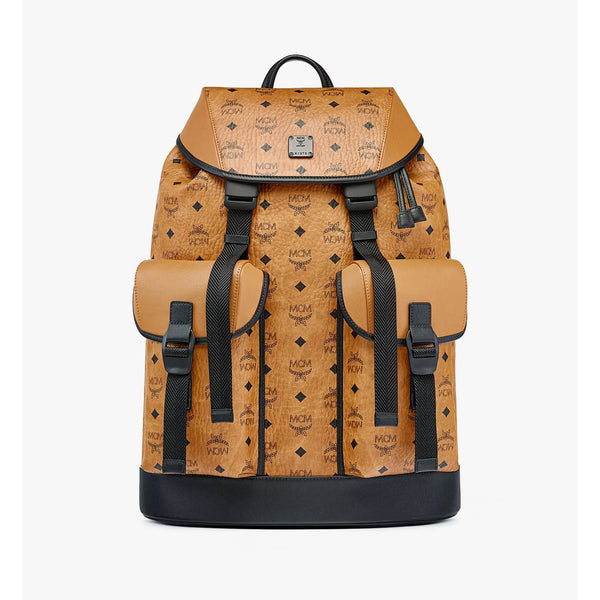 MCM Large Brandenburg Backpack in Visetos and Nappa Leather  display picture 3