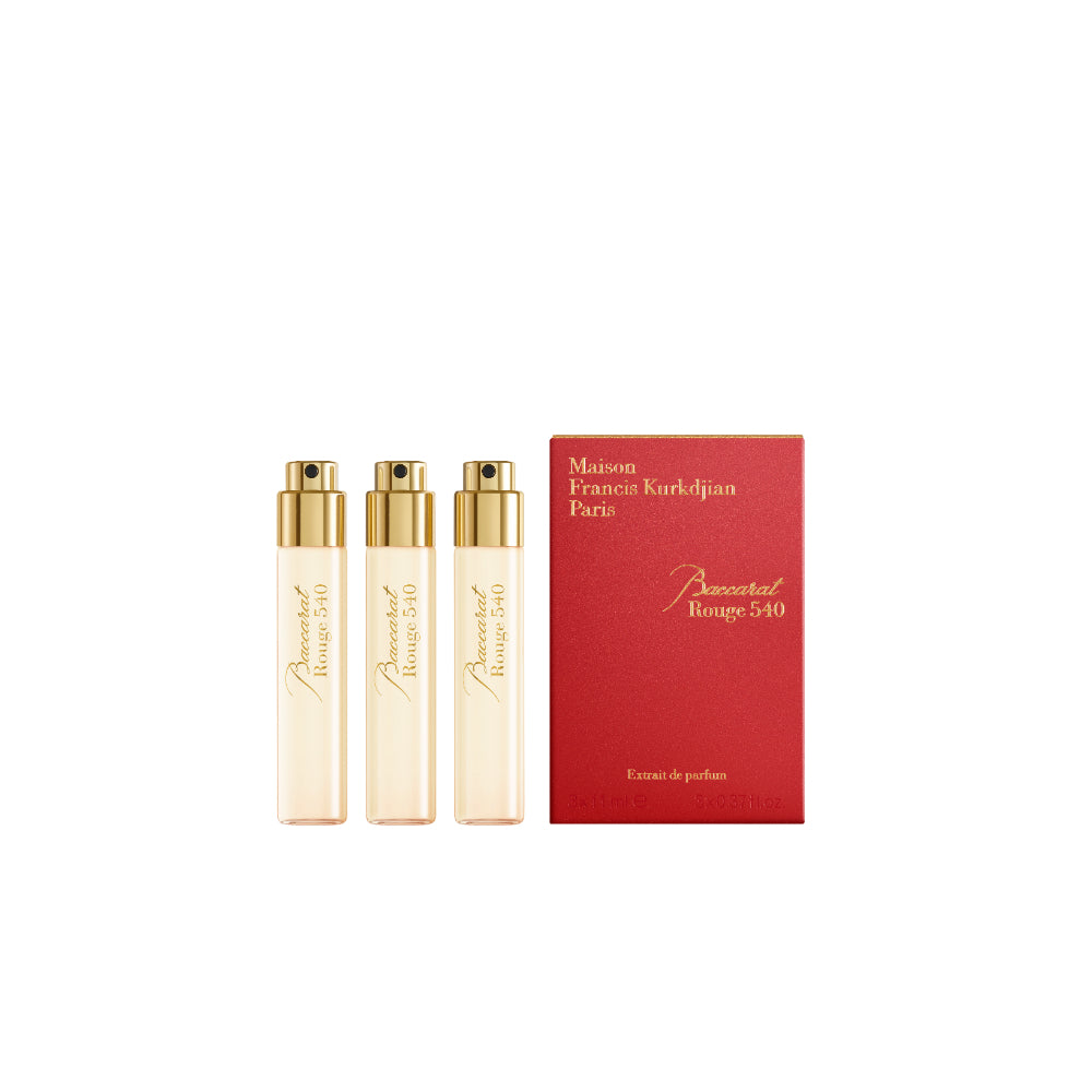 Maison Francis Kurkdjian Baccarat Rouge 540 Extrait De Parfum مجموعة السفر - 3*11 مل