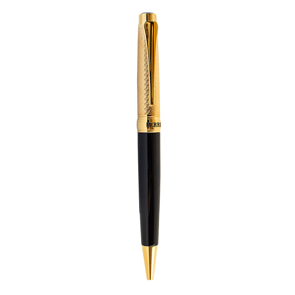 Ferre Milano Pen Two Tone Ip Gold With Black - Blue Salon