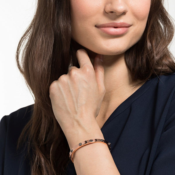 Swarovski Tactic Bangle Black Rose-Gold Tone Size S – Blue Salon