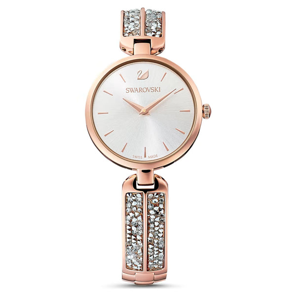 Swarovski Dream Rock watch Swiss Made, Metal bracelet, Rose gold