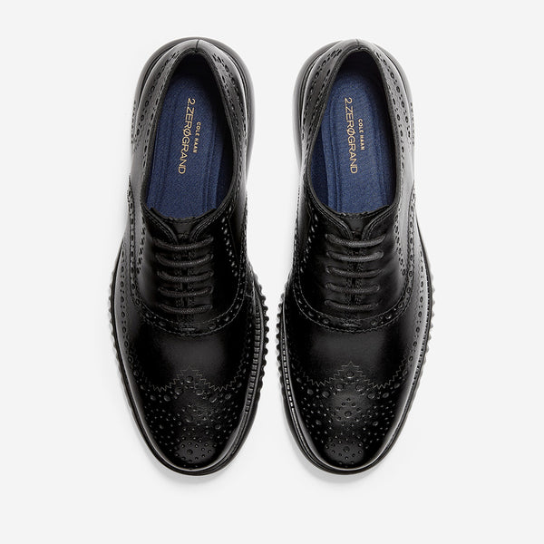 Cole Haan Wingtip Oxford Black Leather/Black – Blue Salon