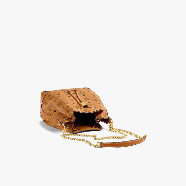 MCM Soft Berlin Drawstring Bag in Visetos – Blue Salon