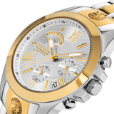 Versus Versace Chrono Lion Gents Silver Dial Two Tone Watch
