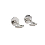 Cerruti 1881 Gents Silver Polygone Stainless Steel Cufflinks with Malachite