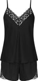 Triumph Wild Azalea Florale Black Pajama Set